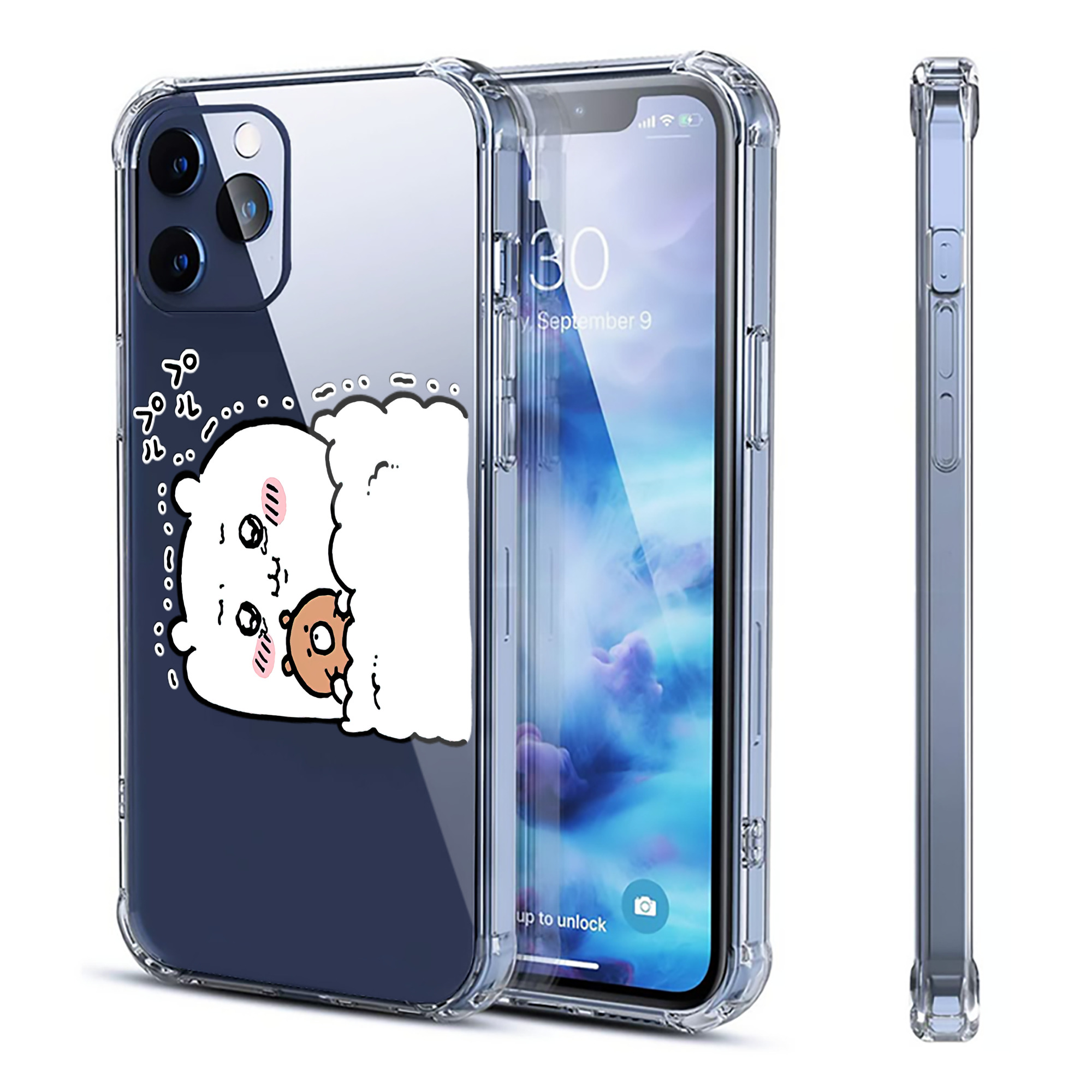 （画像用） ちいかわ ちいかわ Chii-kawa chiikawa 【iPhone 12シリーズ対応】透明スマホケース（クリアソフトケース）